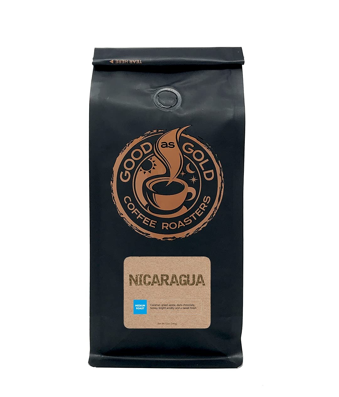 Nicaragua Coffee Beans Medium Roast Premium Single Origin Roasters 12 Oz