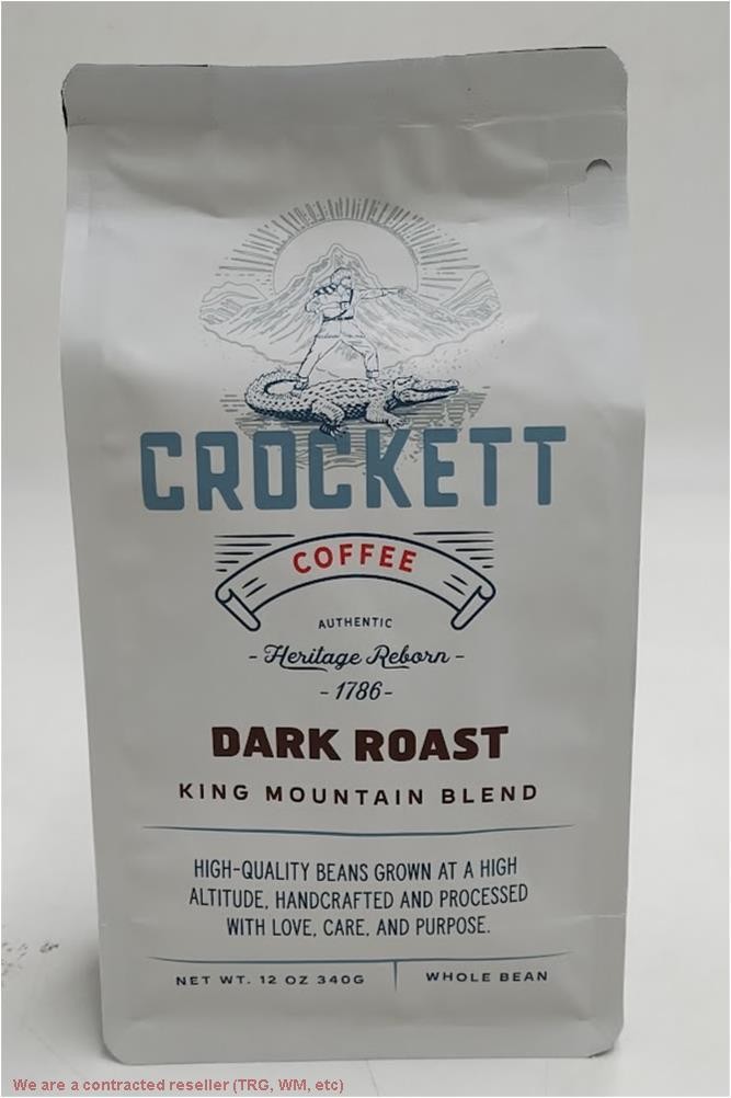 Crockett Whole Bean Coffee – Bold Dark Roast Whole Coffee Beans EXP: 12/2026