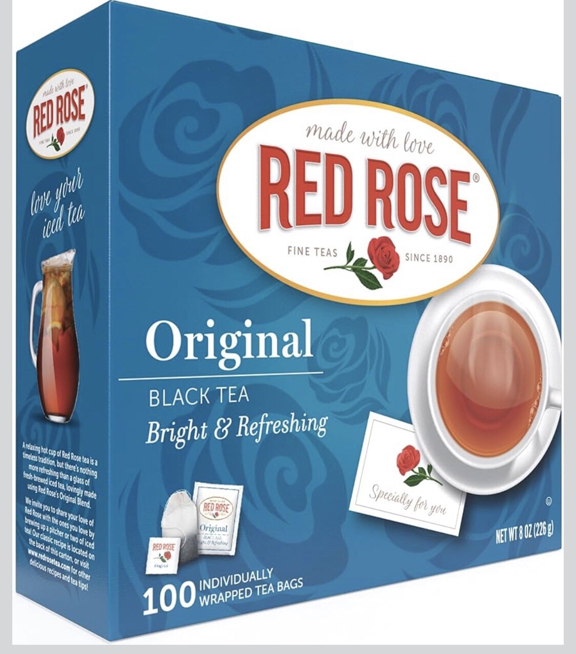 Red Rose Original Black Tea Full- Flavoured & Refreshing 100 tea bags HOT / COLD