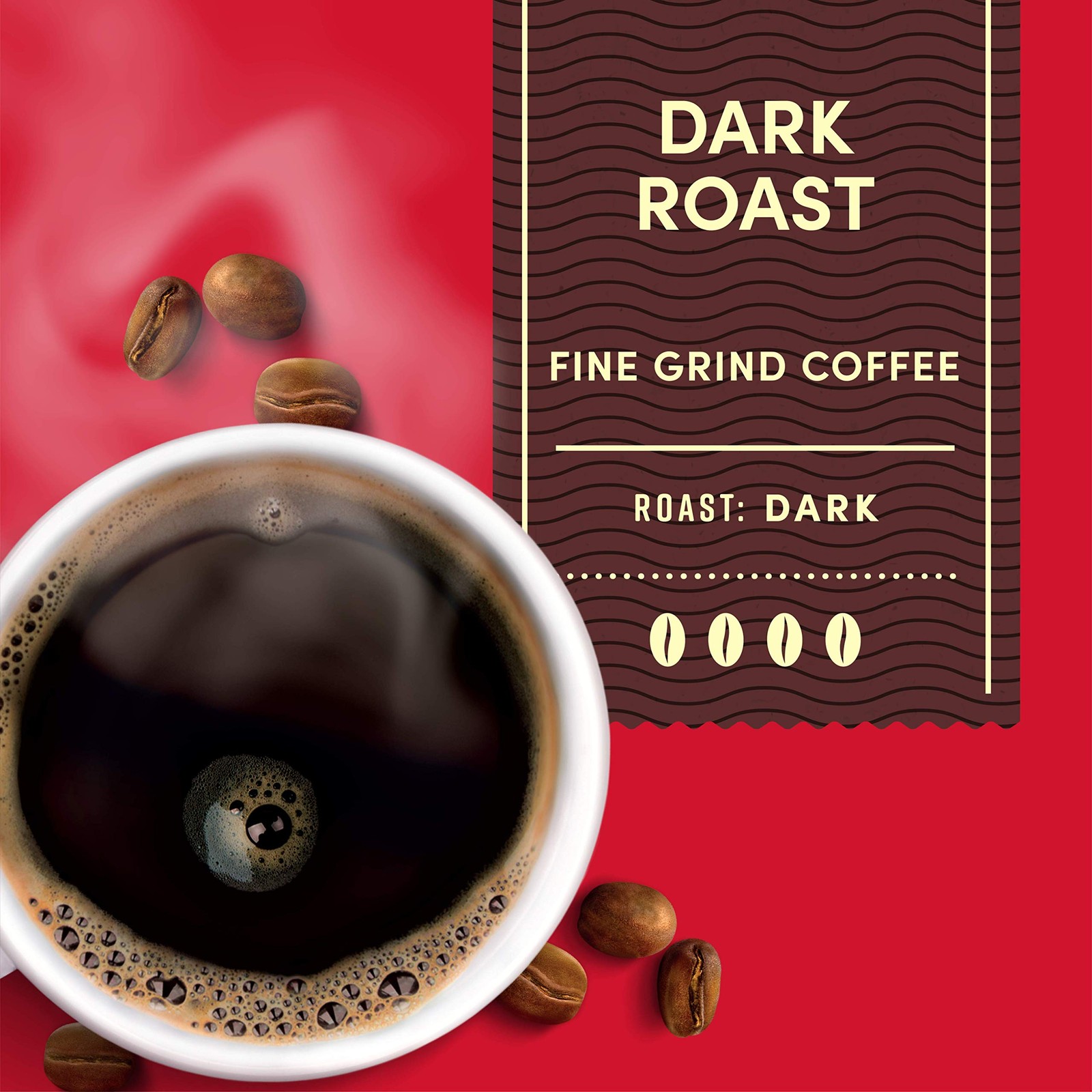 Tim Hortons Dark Roast Coffee 12 Ounce Pack of 6 Premium Arabica Beans