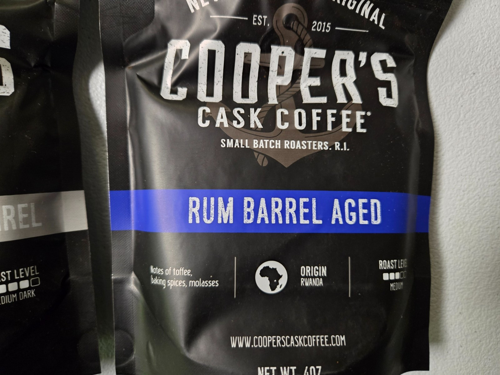 Cooper’s Cask 4 Pack Bourbon & Whiskey Barrel Aged Coffee Box Set