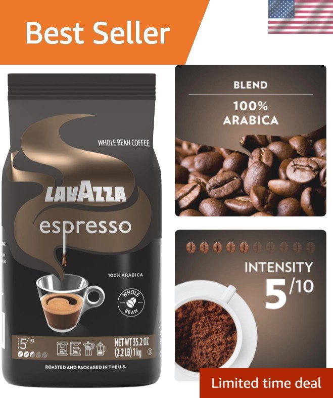 Espresso Whole Bean Coffee, Medium Roast, 100% Arabica, 2.2 lb Bag