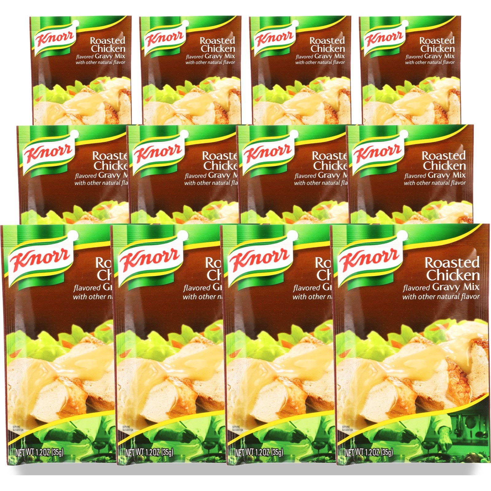 Knorr Gravy Mix Roasted Chicken Flavor 1.2 Oz 12 Pack