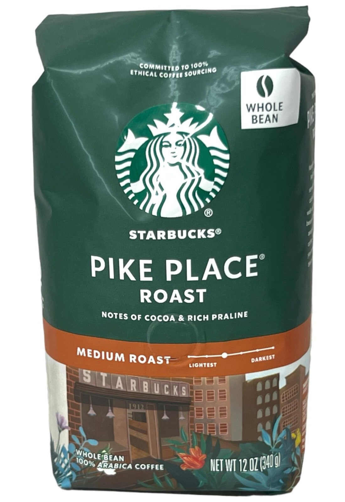 Starbucks Pike Place Roast Whole Bean Medium Roast Coffee 12 oz