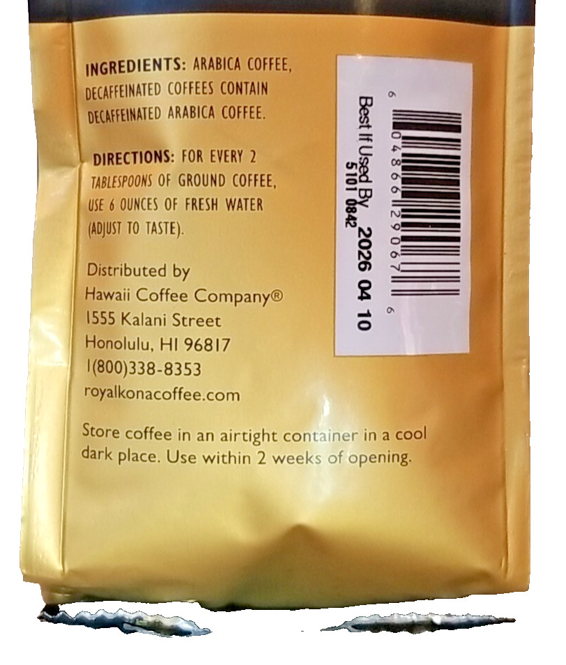Royal Kona Whole Bean Coffee, 100% Kona, 7-Ounce Bag