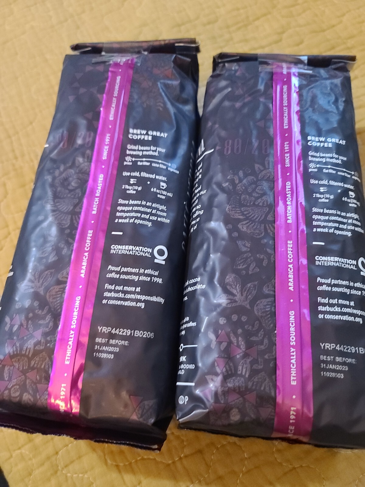 Starbucks Caffe Verona Dark Roast Whole Bean Coffee – 1lb Each!