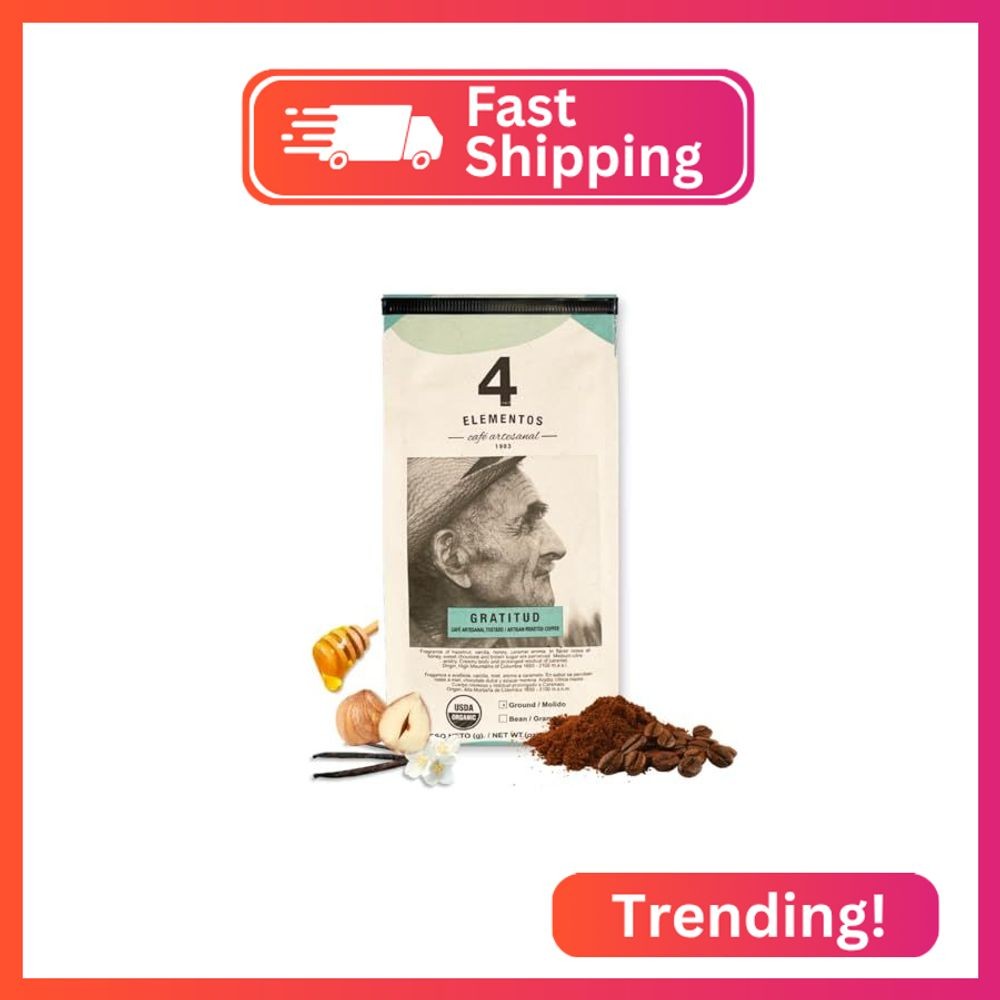 4 Elementos | Chocolate & Honey Organic Colombian Whole Bean Coffee 12 oz