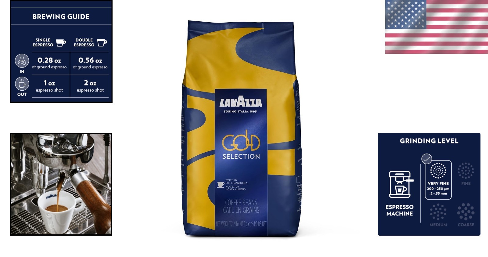 2.2 lb Gold Selection Whole Bean Coffee – Light Roast with Honey & Almond Notes