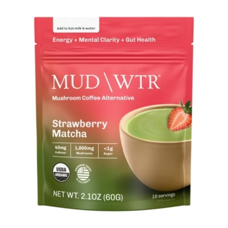 Organic Strawberry Matcha Mushroom Coffee Alternative – 2.1oz