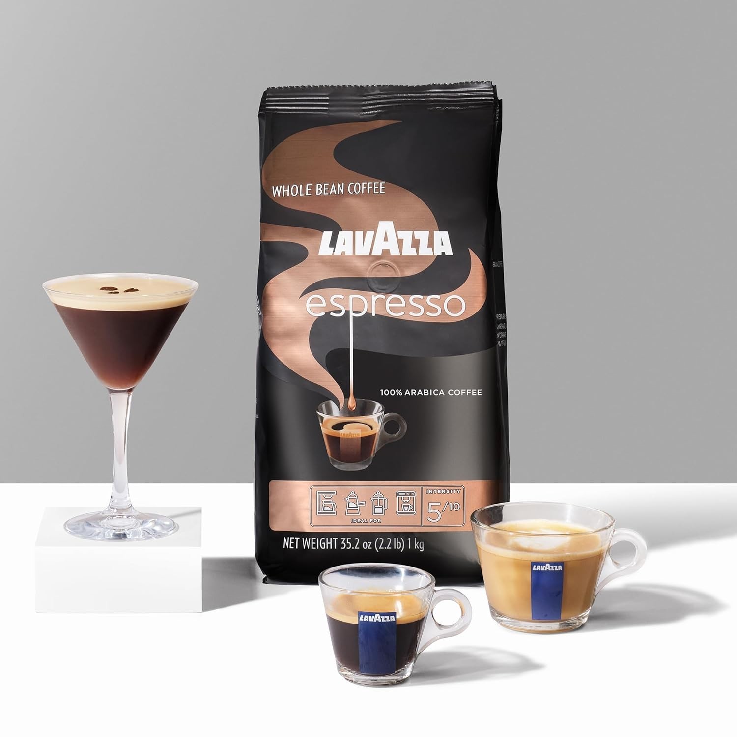 Lavazza Espresso Whole Bean Coffee Medium Roast, 100% Arabica 2.2 lb Bag Pack-1