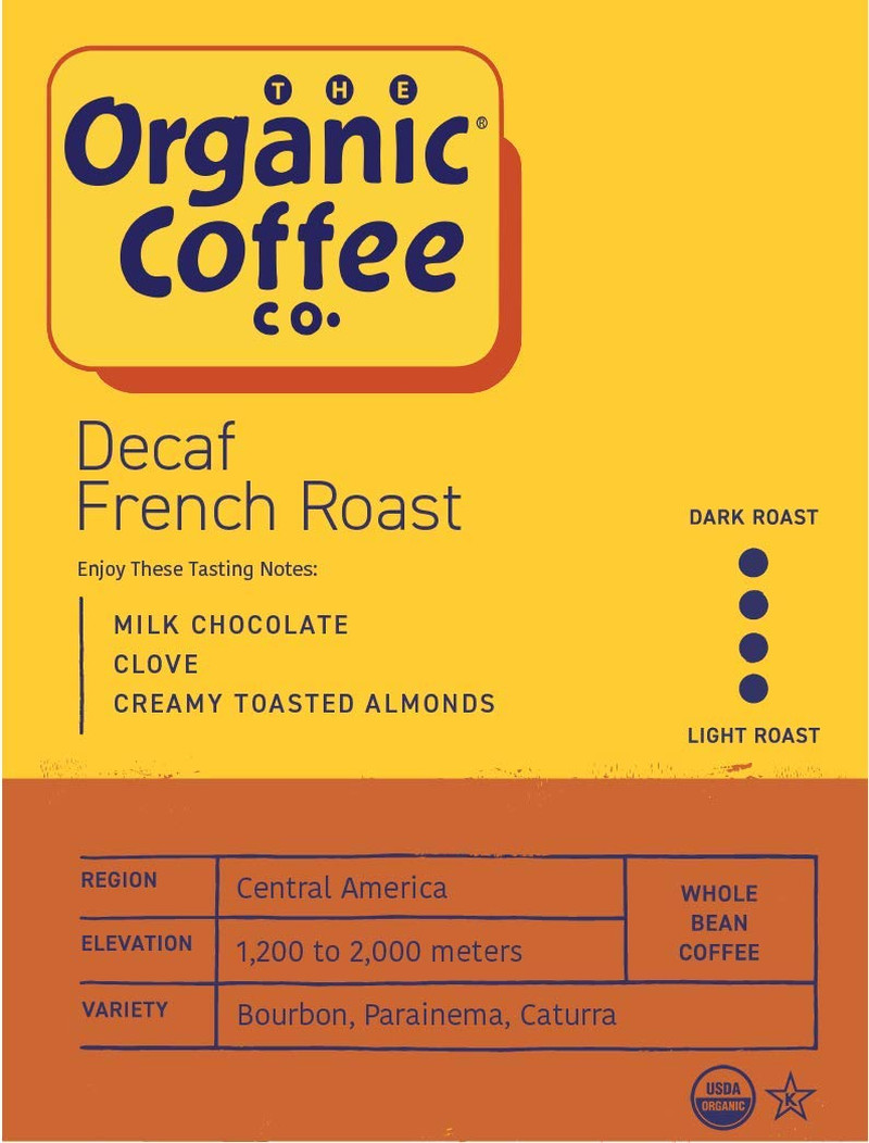 DECAF French Roast Whole Bean Coffee 2LB Dark Roast