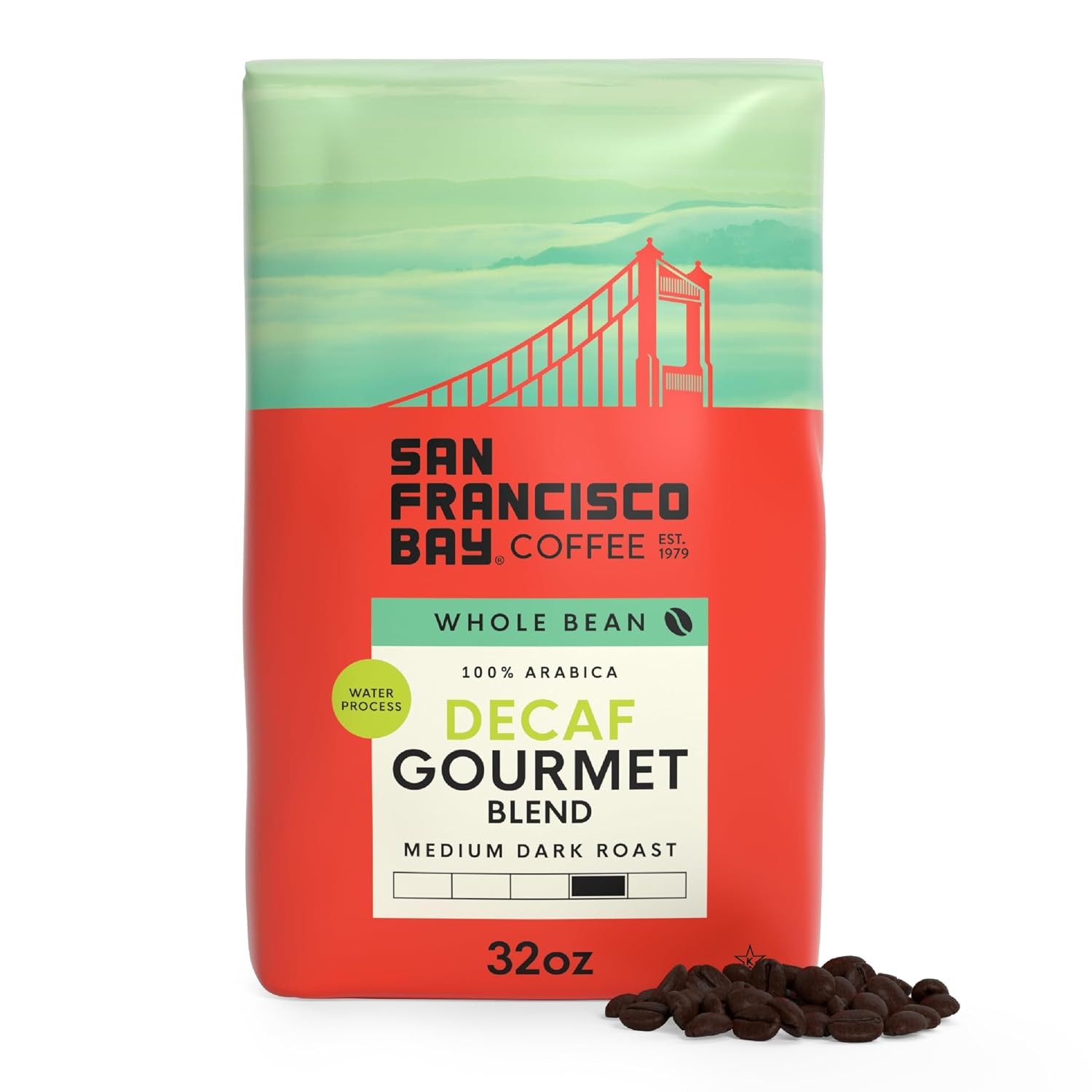 Coffee Decaf Dark Roast Whole Bean Coffee Decaf French Roast 2 lb bag Swiss
