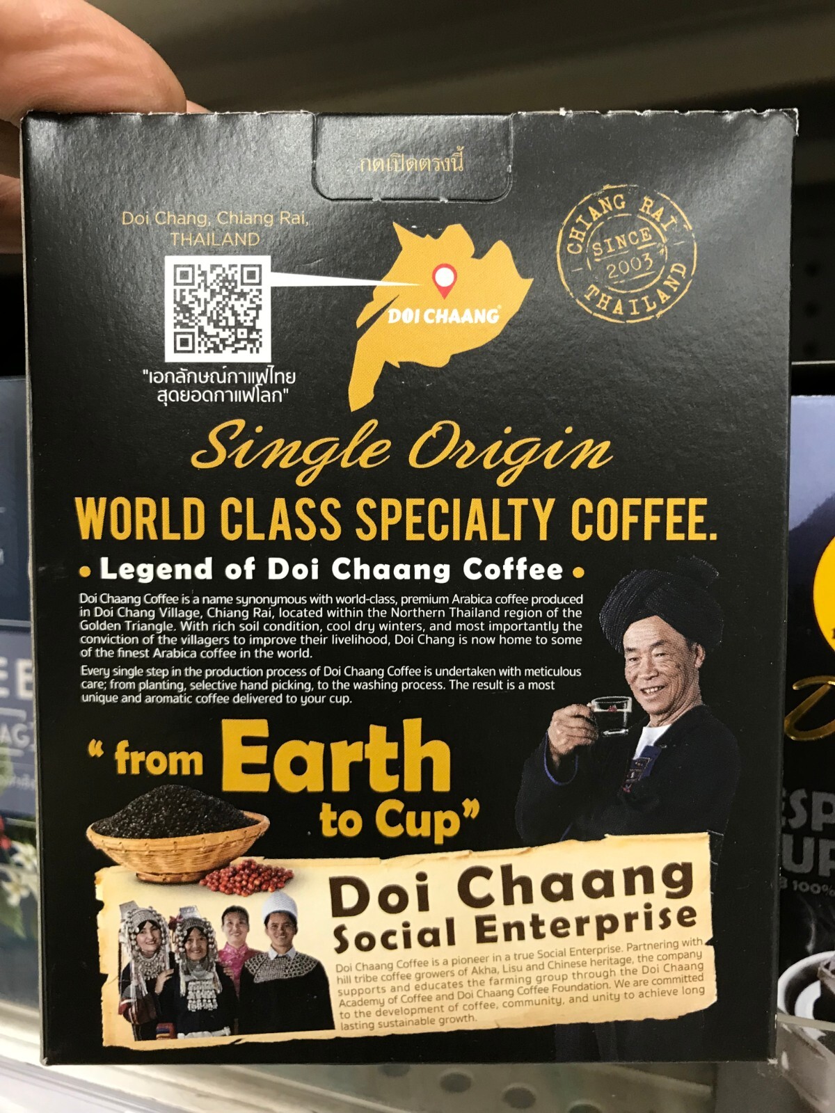 Doi Chaang Coffee Drip Peaberry Classic 1 box is 9gramsx5 pcs