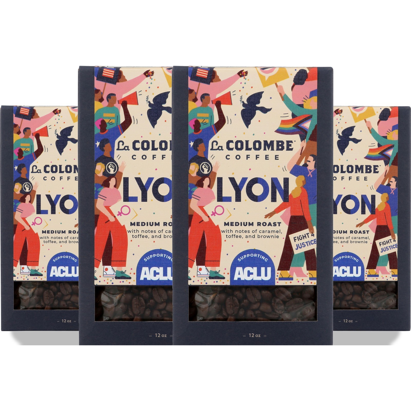 Lyon Medium Roast Coffee Whole Bean By La Colombe 12 Oz 4 Pack