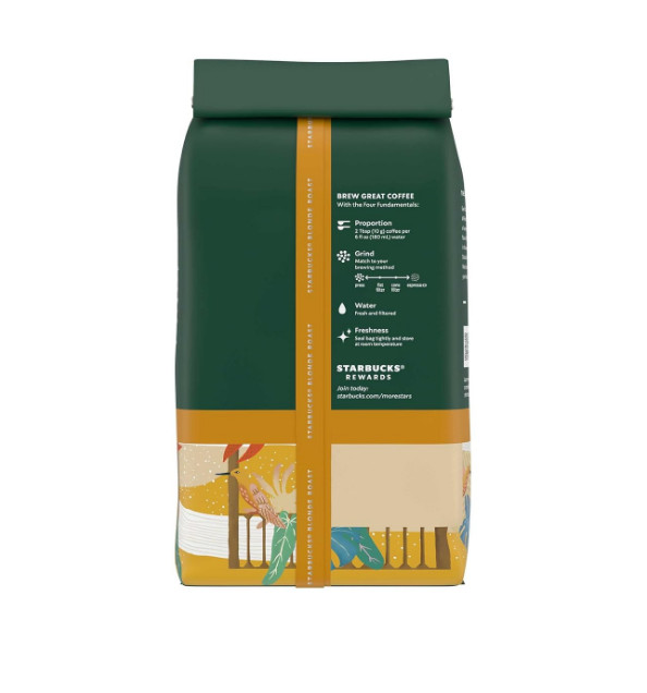 Whole Bean, Blonde Roast Coffee, Veranda Blend, 100% Arabica, 6bags (12 oz each)