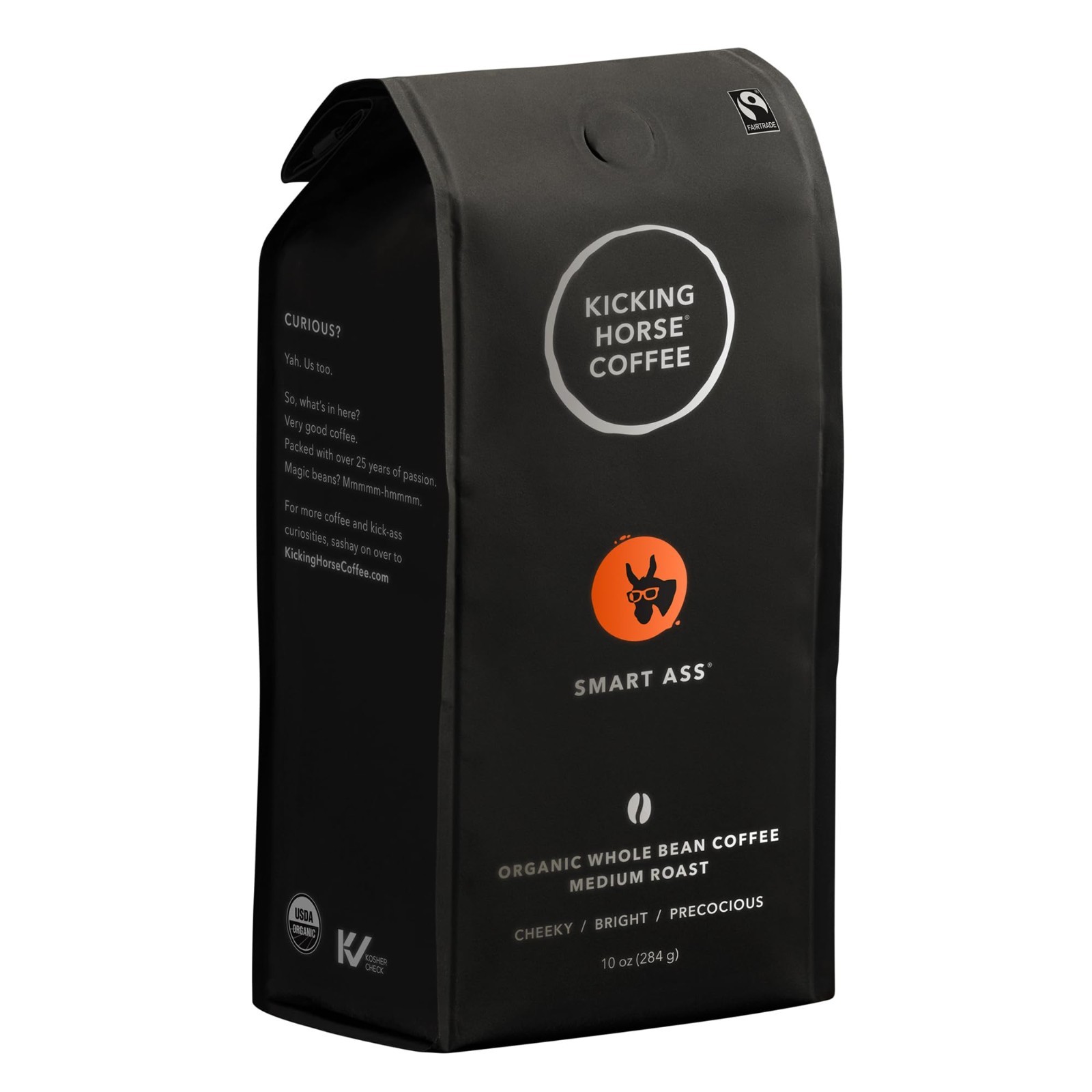 Medium Roast Whole Bean Coffee – Smart Ass Blend, 10 oz, Bold Flavor, Freshly Ro