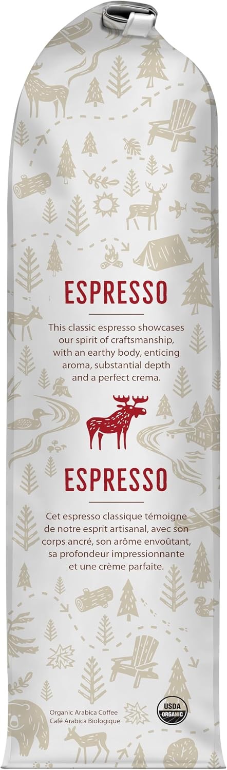 Muskoka Roastery Coffee, Organic Espresso, Dark Roast, Whole Bean, 454g