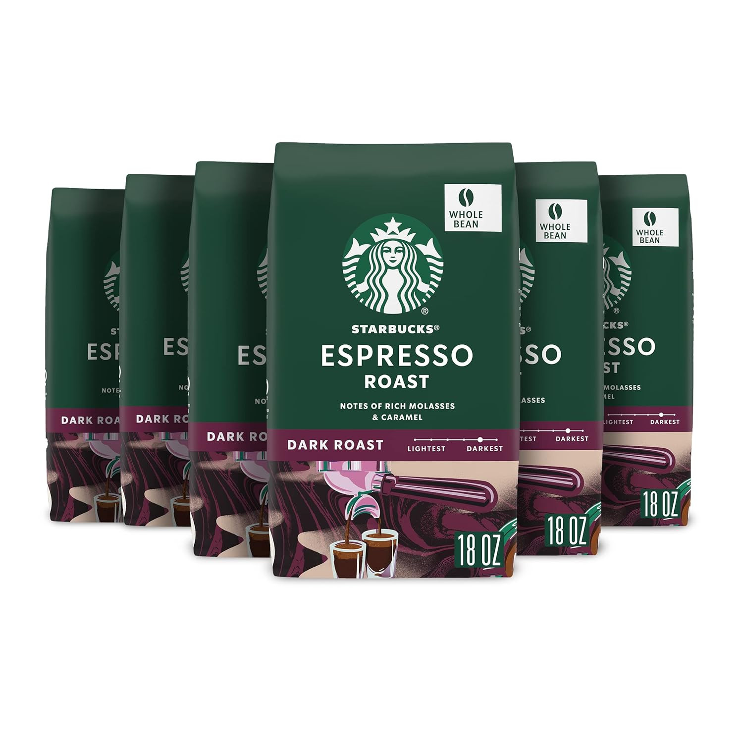 Starbucks Whole Bean Coffee, Dark Roast Coffee, French Roast, 100% Arabica, 1 Ba