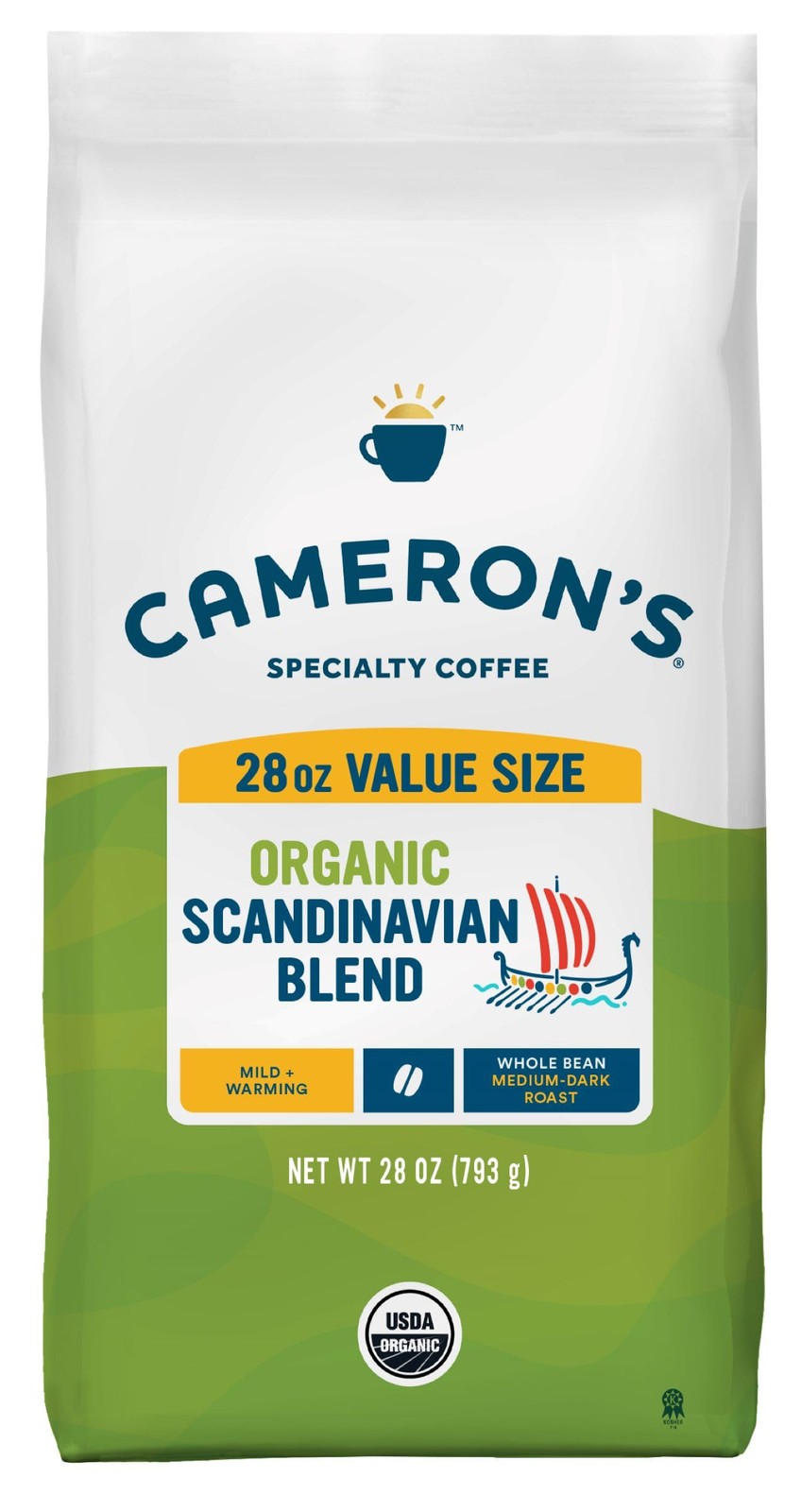 Cameron’s Coffee Roasted Whole Bean Coffee, 28 Ounce (Pack of 1), Brown