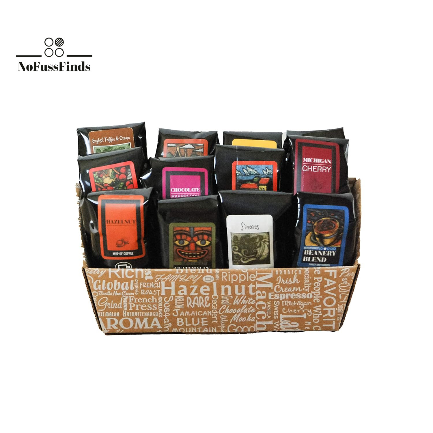Indulgent Coffee Selection Gift Box | 100% Specialty Arabica Coffee | 12 Sample