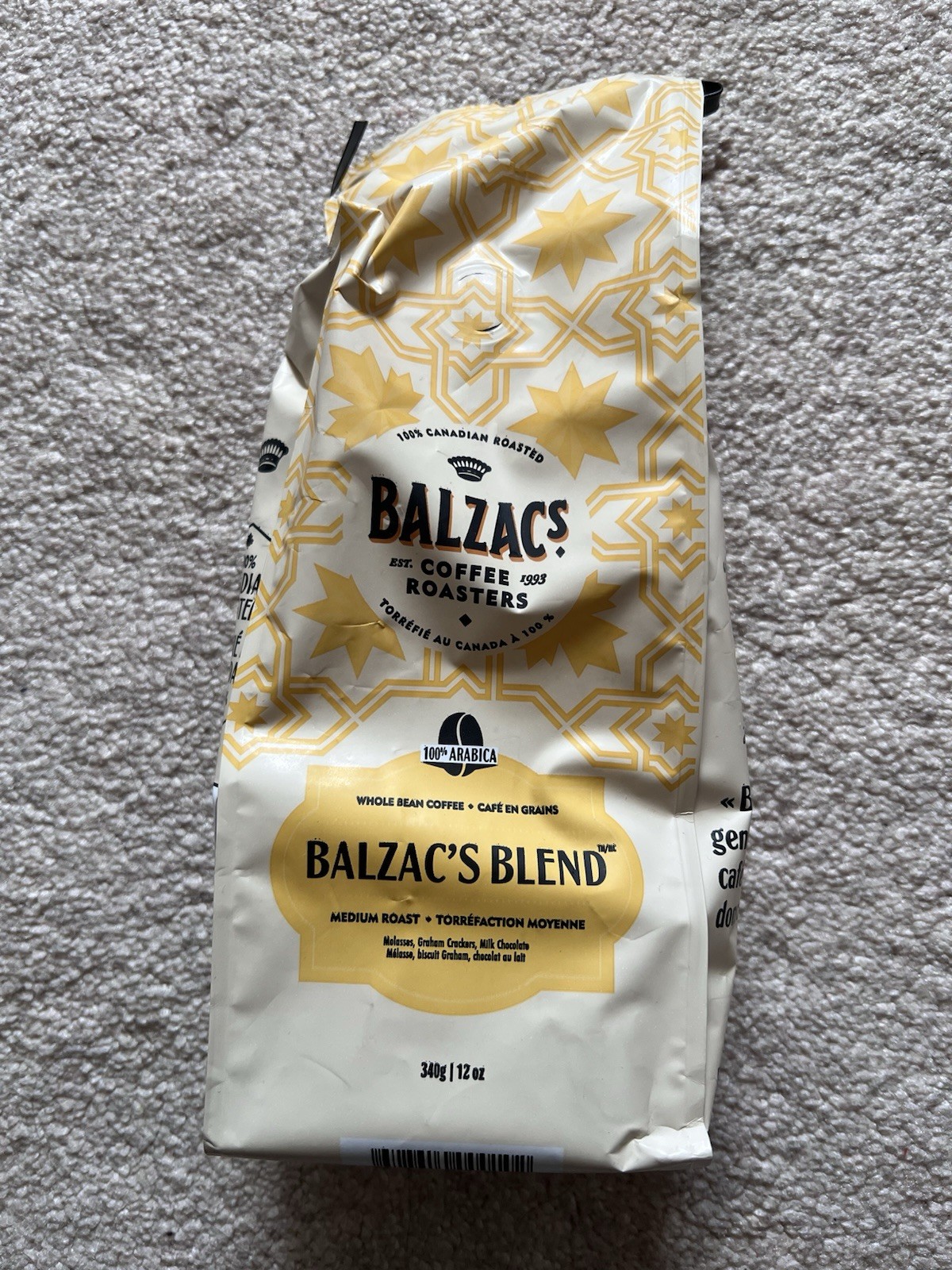 Balzac’s Balzac’s Blend 100% Arabica Whole Bean Coffee Medium Roast 340g