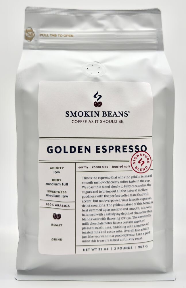 8oz/5lb – Golden Espresso Blend – Fresh Roasted To Order Coffee