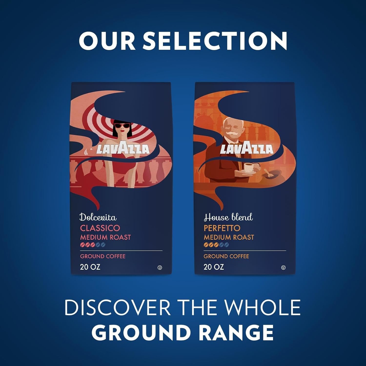 Lavazza House Blend Perfetto Ground Coffee 6 Bags of 20 Ounce (Pack 6)