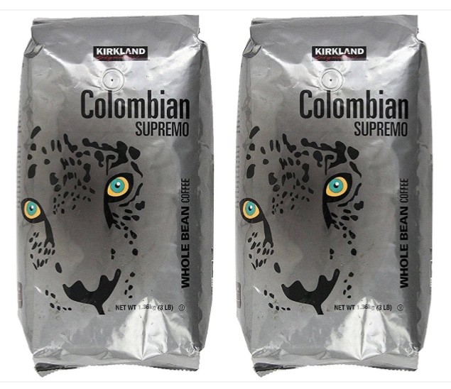 2 Pack- Kirkland Signature 100% Colombian Supremo Coffee, 48 Oz EXP 05/27