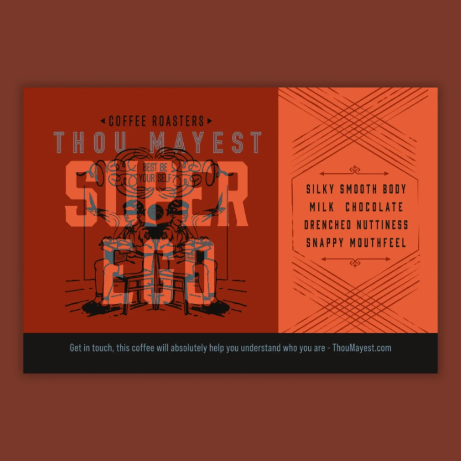 Super Ego Whole Bean Dark Roast Coffee 12oz Rich Bold Fresh Beans