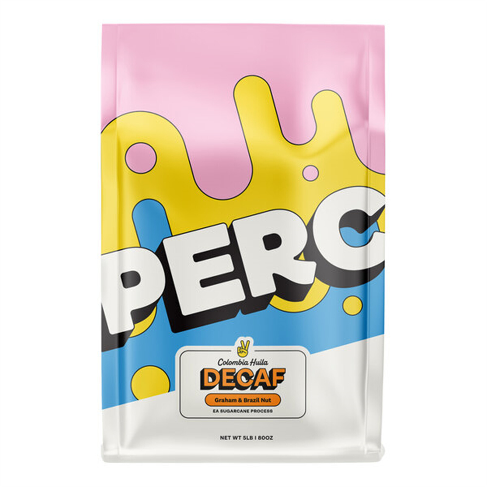 PERC Colombia Huila Decaf Single Origin Whole Bean Coffee 5 lb. WS-110PRDECF5LB