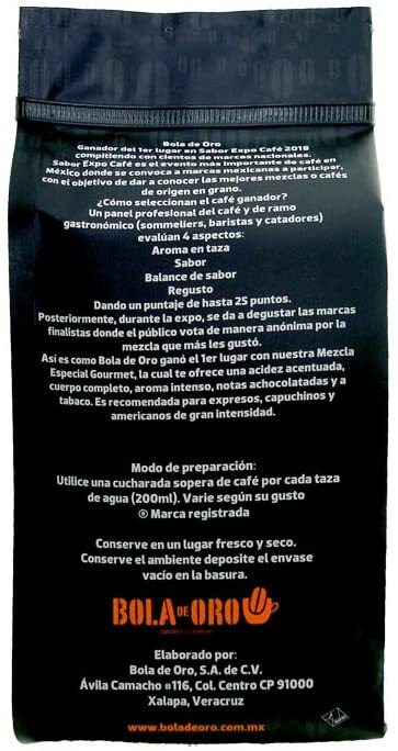 1 Kg Bola De Oro Mezcla especial Ganadora Coatepec Veracruz Mexico Coffee