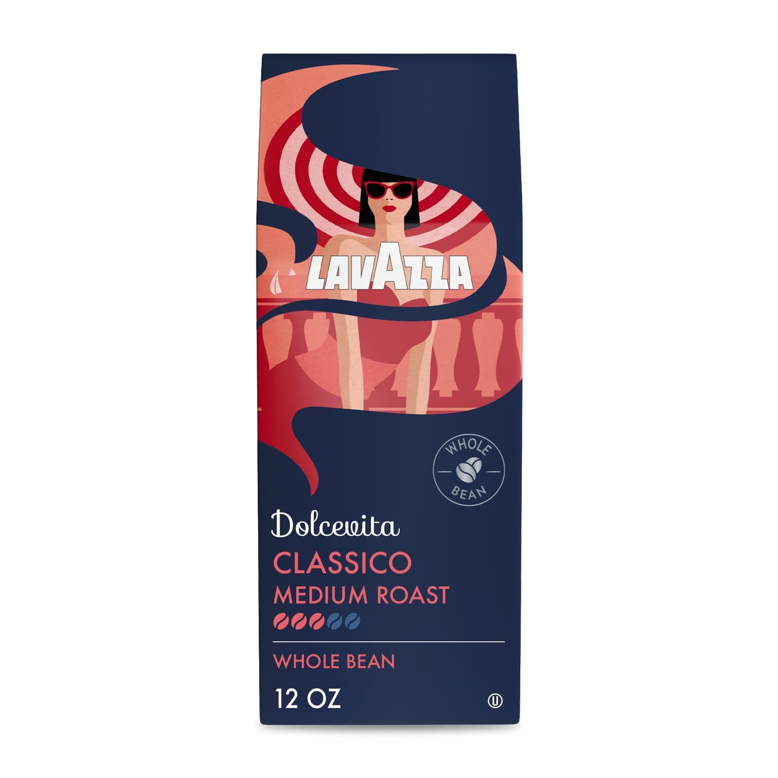 Lavazza Dolcevita Classico Whole Bean Coffee 12oz Bag, Medium Roast, Rich and…