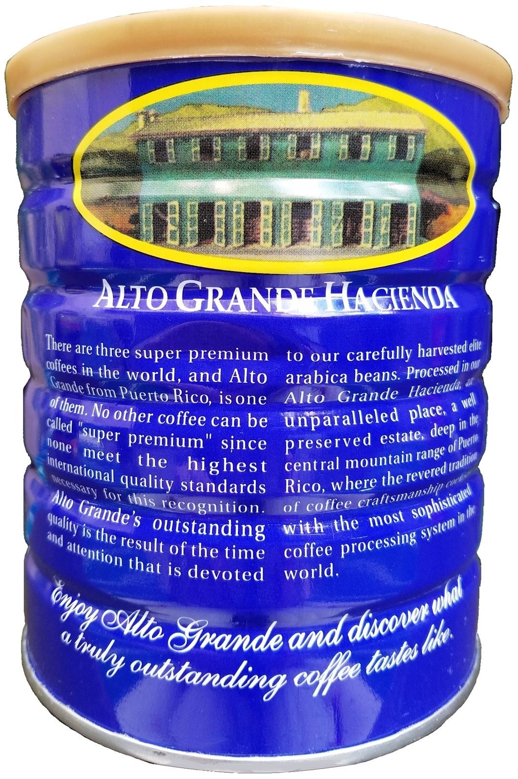 Alto Grande Coffee 100 Arabica Super Premium 8.8 Ounce Pack of 4 Blue Cans