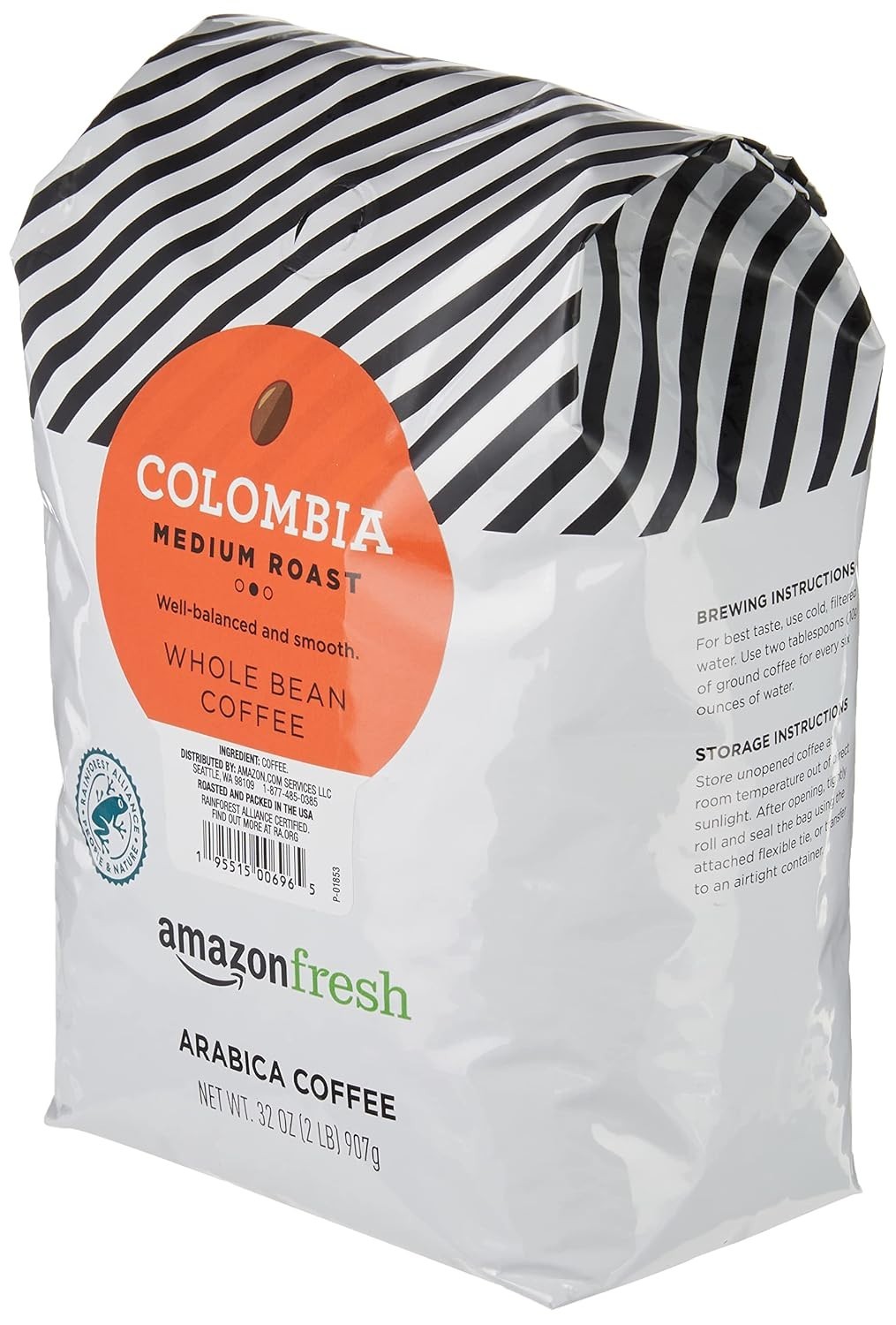 32 Oz of Colombia Medium Roast Whole Bean Coffee – Smooth Finish