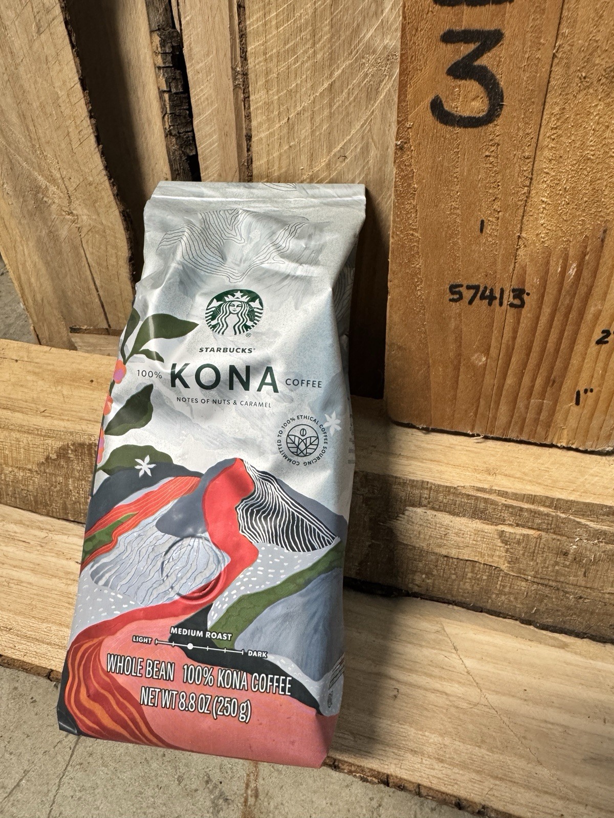 2025 Starbucks KONA Coffee Whole Bean 100% Kona Hawaii 8.8oz Bag Medium Roast