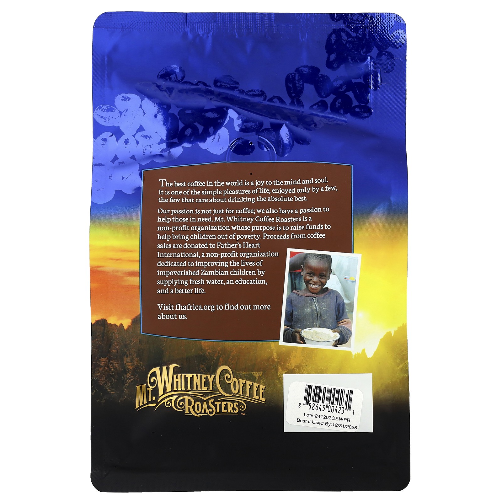 Organic Peru Decaf, Medium Roast Whole Bean, 12 oz (340 g)