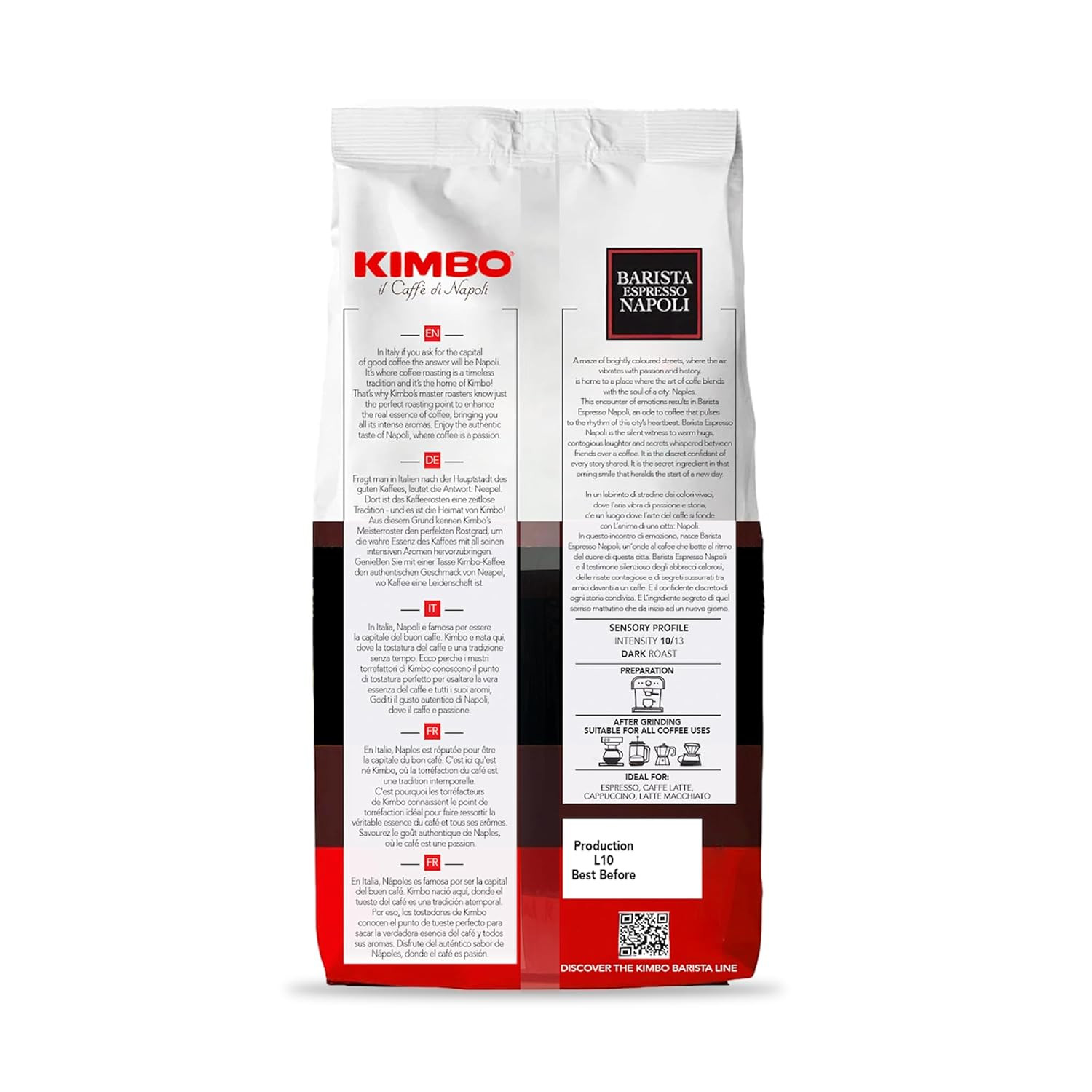 Barista Espresso Napoli | Premium Selection | 10/13 Intensity | Whole Bean Coffe