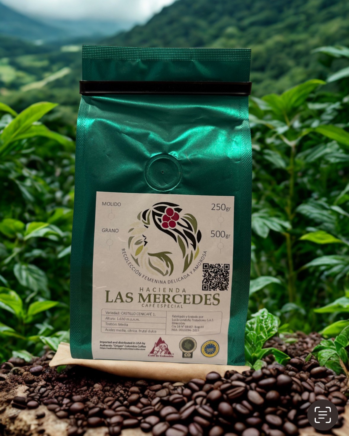 Whole-bean Medium Roast Special Colombian Coffee – 8.8 oz (250grs)