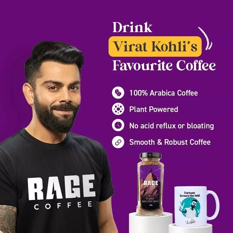 Rage Coffee Original Coffee Blend 100% Pure Arabica Beans 100g