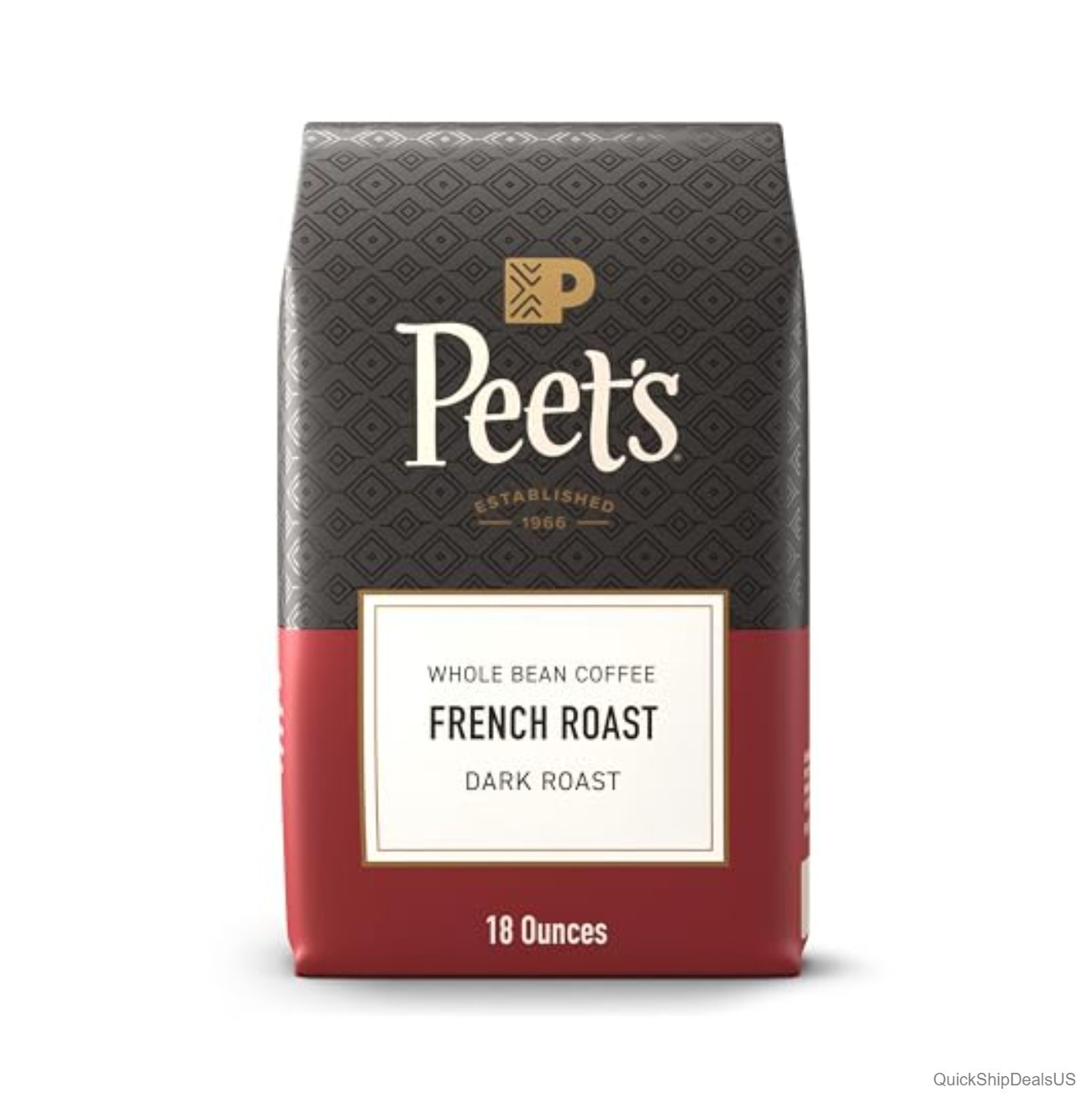 Dark Roast Whole Bean Coffee 18 Ounce French Roast 100 Arabica Caffeinated Bag