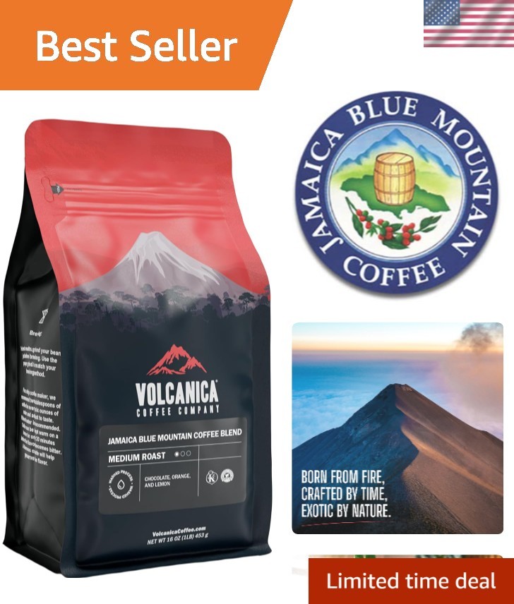 Jamaica Blue Mountain Coffee Blend, Ground, Fresh Roasted, 16-ounce