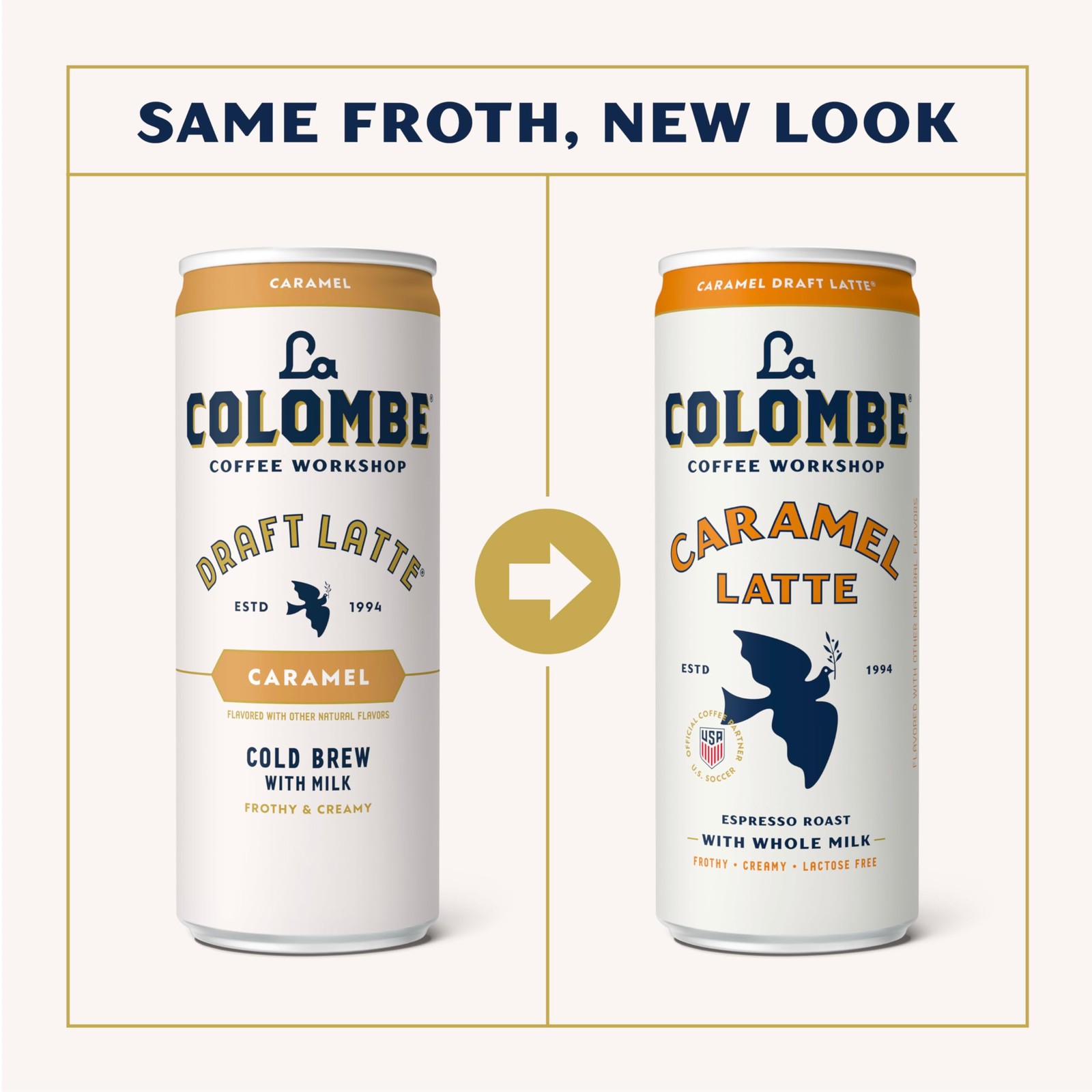 La Colombe Coffee, Caramel Draft Latte, 11 fl oz Cans 11 Fl Oz (Pack of 12)