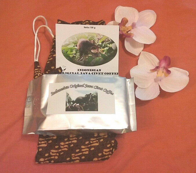 AUTHENTIC, PURE Java ARABICA LUWAK Civet COFFEE 100g WHOLE BEANS, Medium Roasted