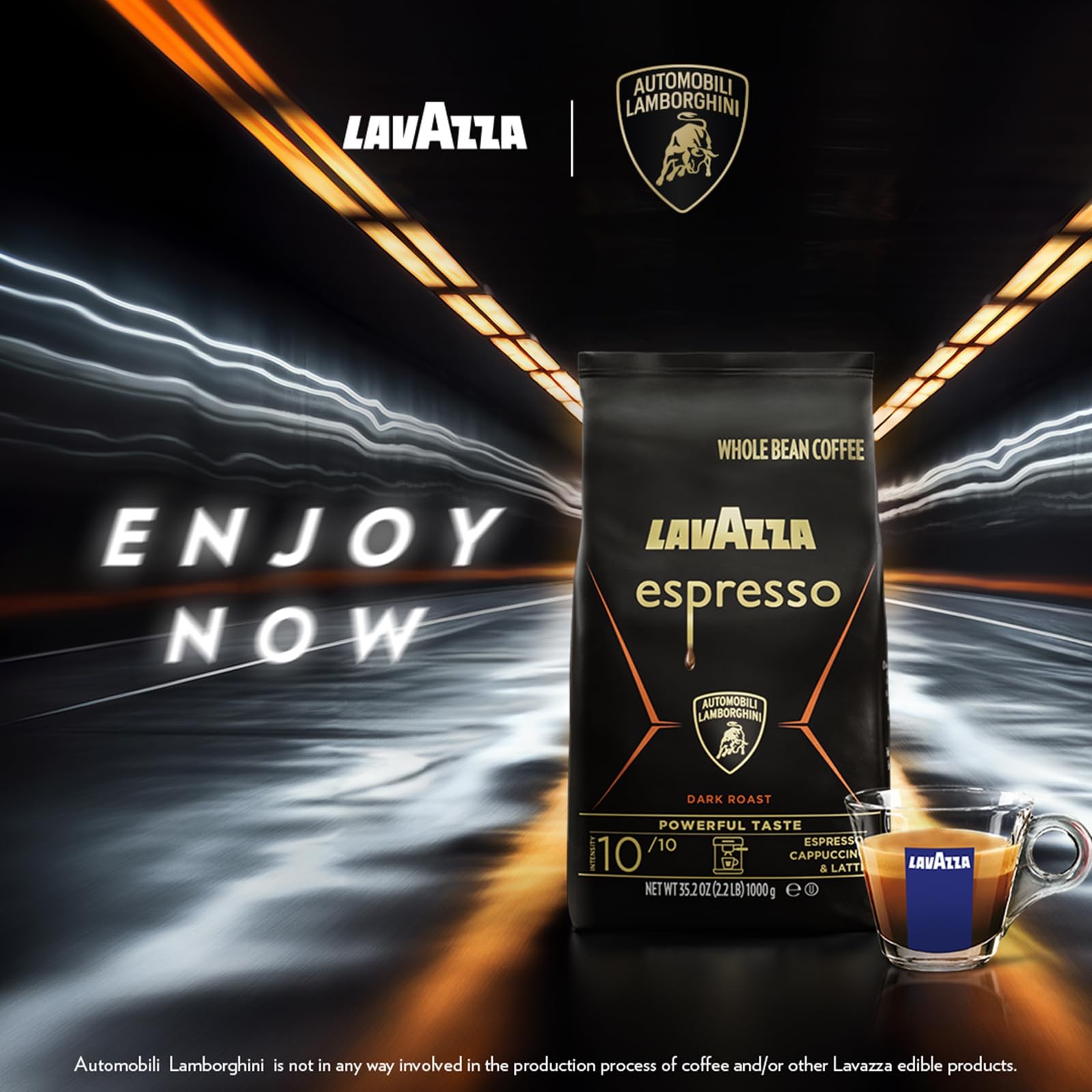 Espresso Whole Bean for Automobili Lamborghini, Dark Roast, Arabica and Robus…