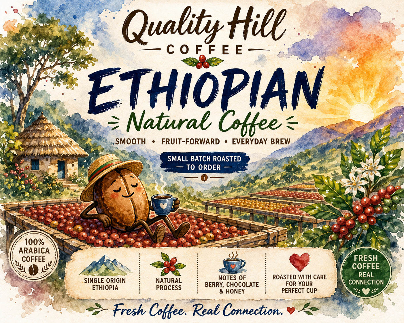 Roasted Coffee 5 lb Bag Ethiopia Sidama natural Process