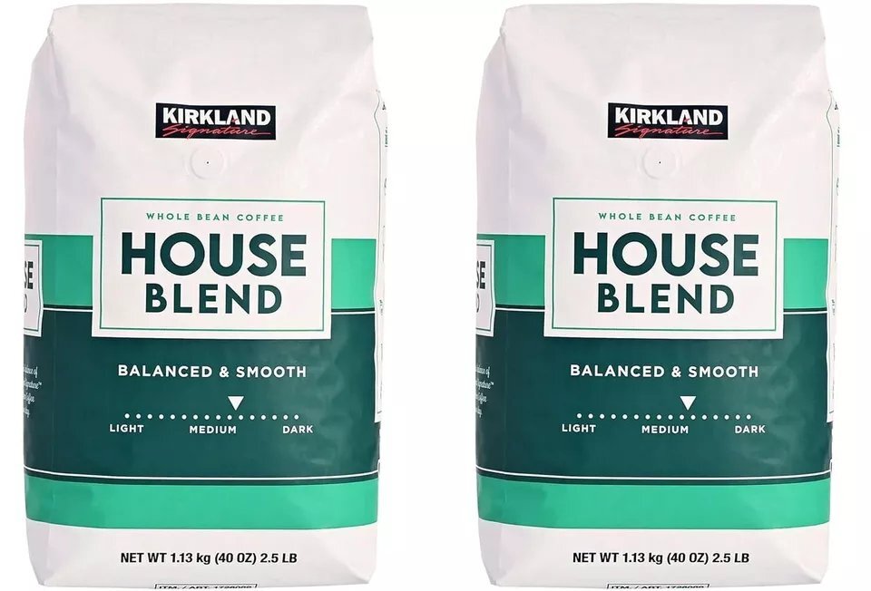 Pack of 2 | Kirkland Signature House Blend Whole Bean Coffee, Medium Roast,…