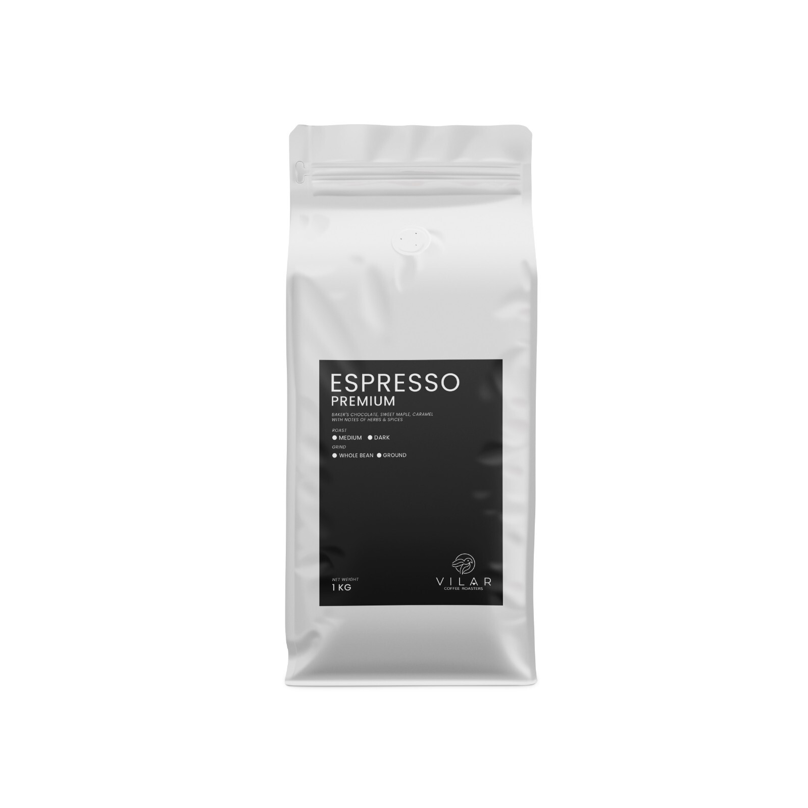 Fresh Espresso Coffee Beans Medium or Dark Roast – Premium Blend – 1 Kg (2.2 Lb)