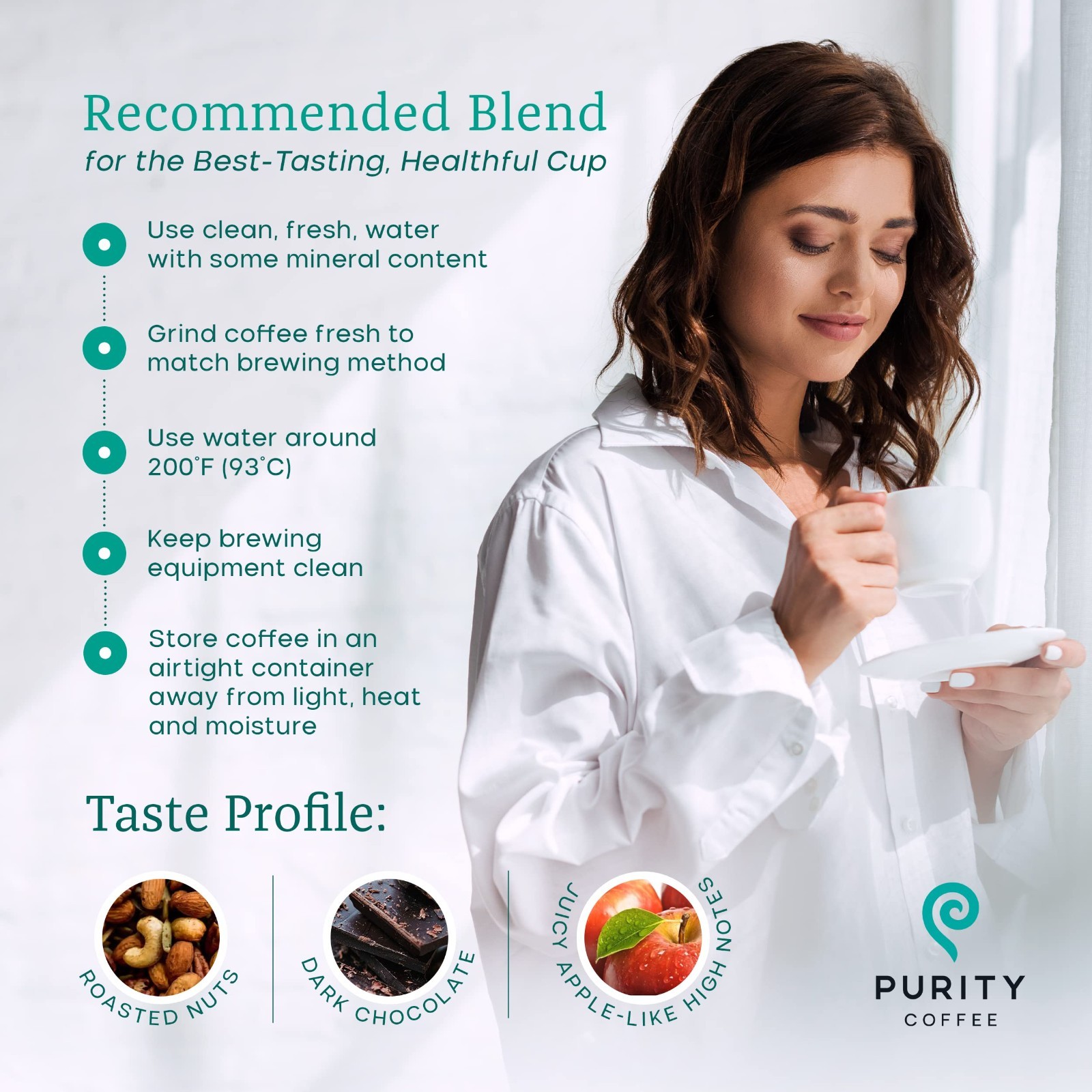 Medium Roast Whole Bean Coffee 12oz | Organic Arabica Blend | Specialty Grade, M