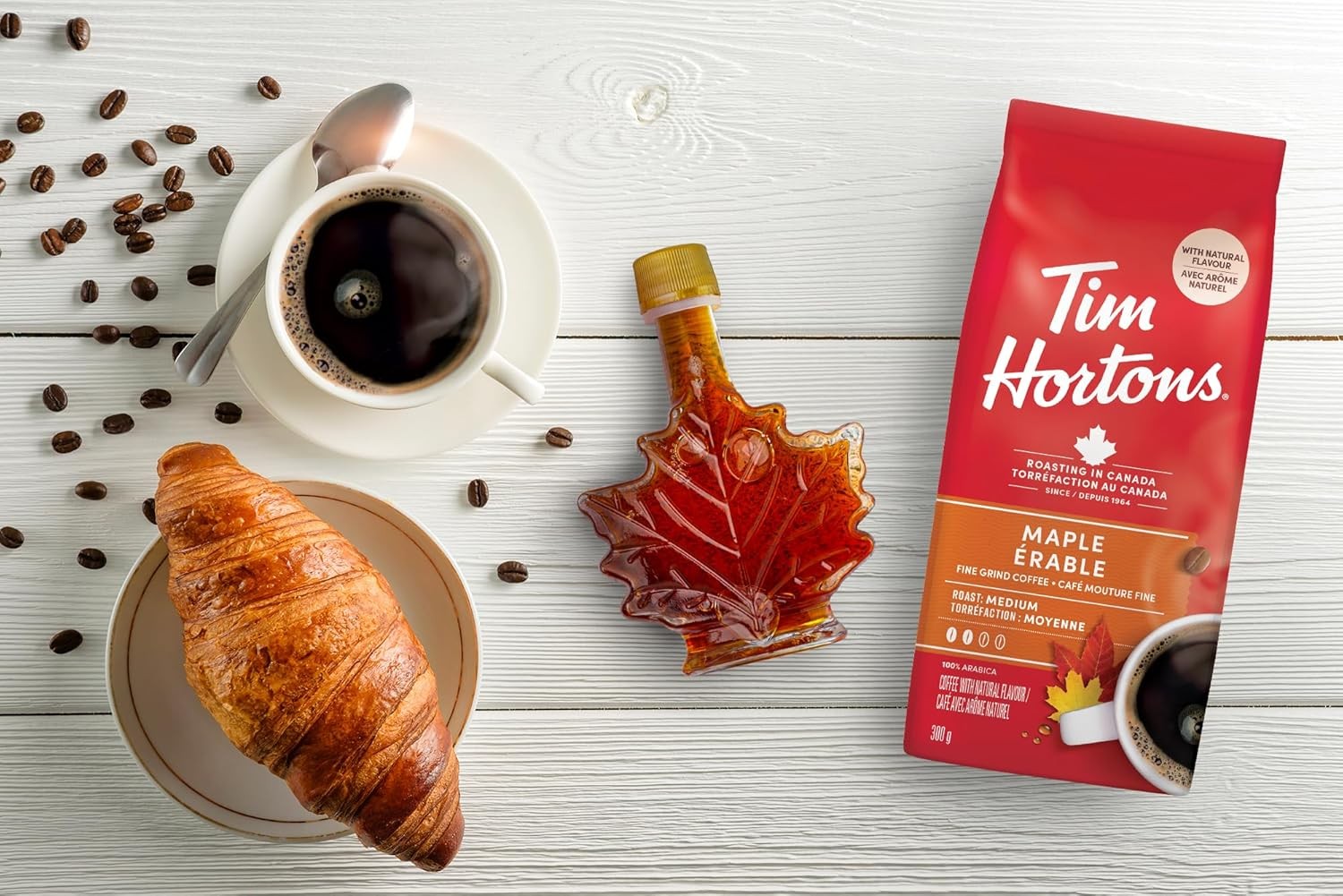 Tim Hortons Maple, Fine Grind Coffee, Medium Roast, 300g Bag – FROM CANADA