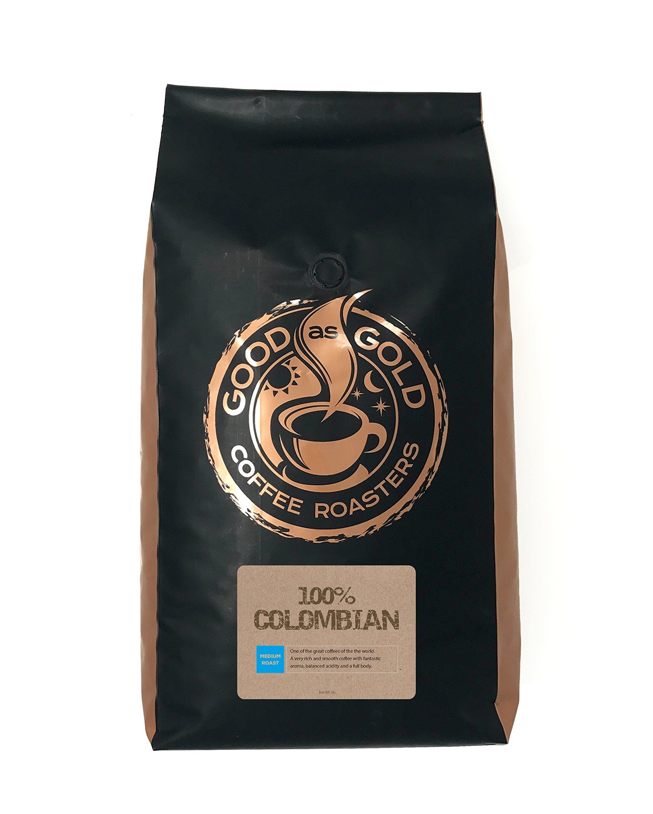 Colombian Supremo Coffee 100% Colombian Medium Roast 5 Pound Whole Bean